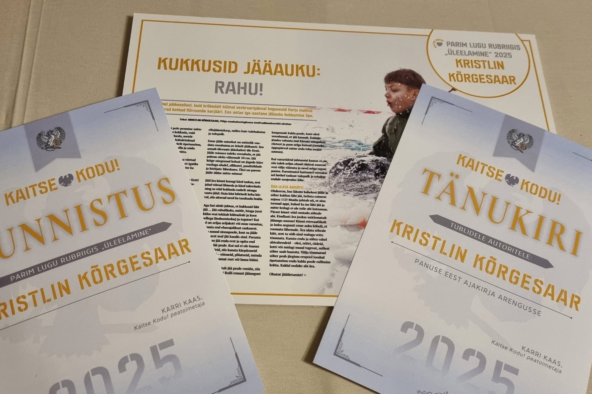 Kaitse Kodu ajakirja parim lugu rubriigis „Üleelamine“